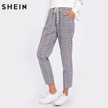 Load image into Gallery viewer, Plaid peg trousers