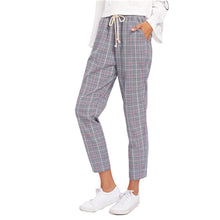 Load image into Gallery viewer, Plaid peg trousers