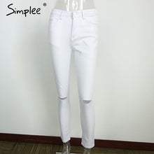 Load image into Gallery viewer, White demin jeans