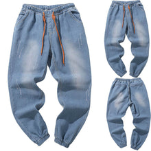 Load image into Gallery viewer, Denim-looking pants in blue