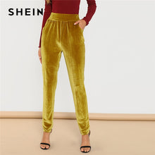 Load image into Gallery viewer, Velvet high-waisted pants